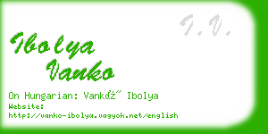 ibolya vanko business card